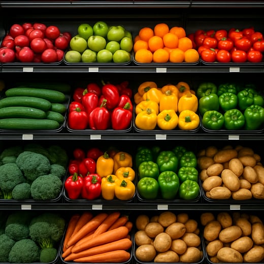 fruit and veggies in grocery store-1